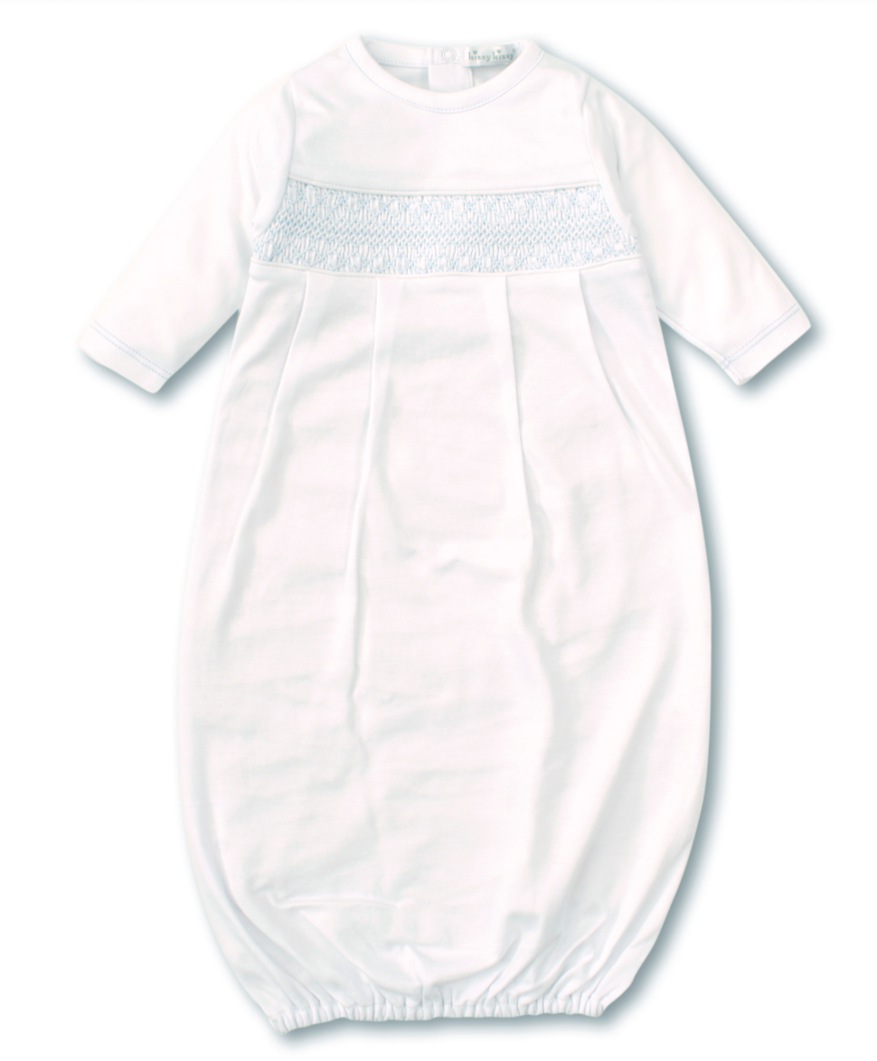 Kissy Kissy CLB Charmed Sack with Hand Smocking, White with Pink main image 1