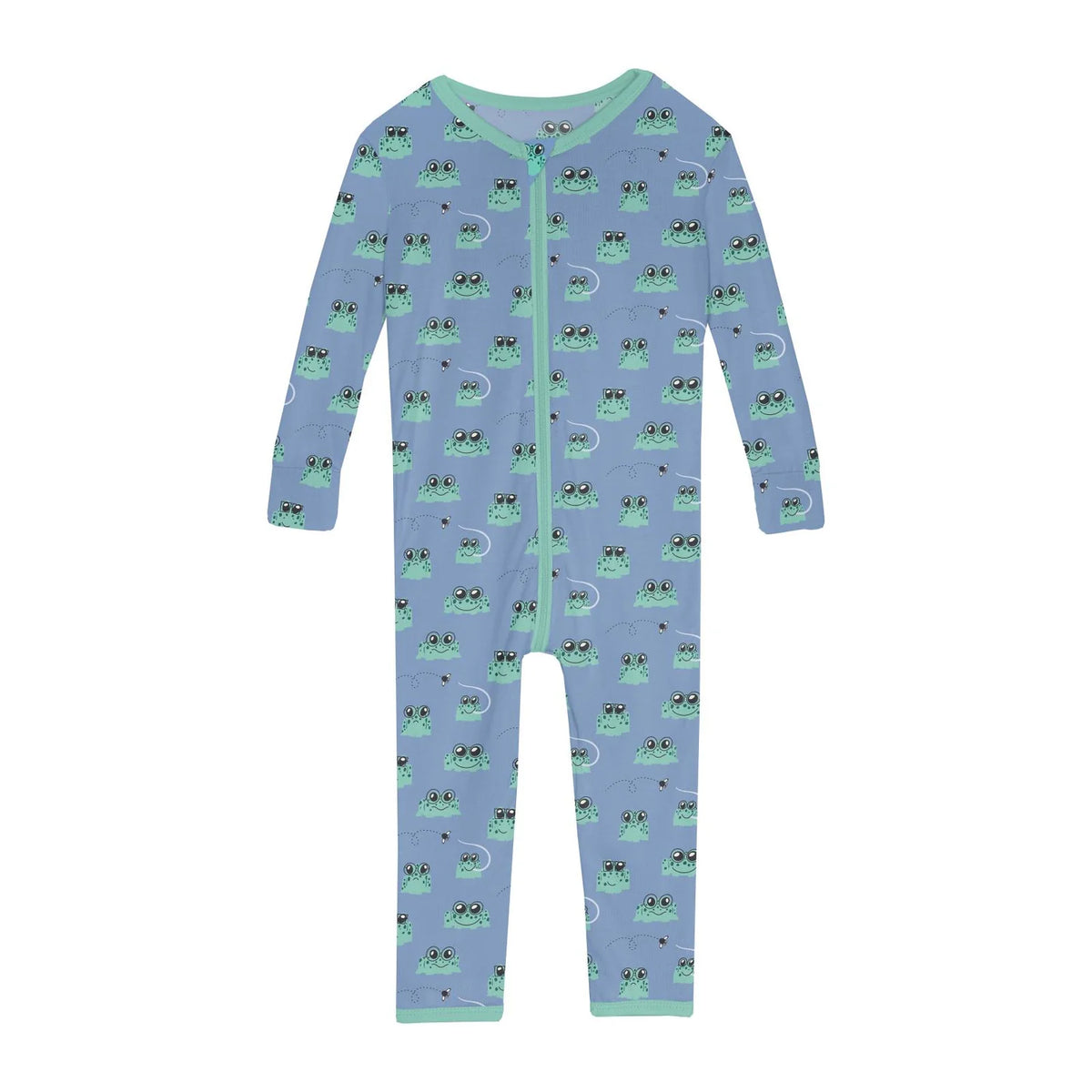 Kickee Pants Convertible Sleeper Zipper| Bespeckled Frogs – BabyBliss