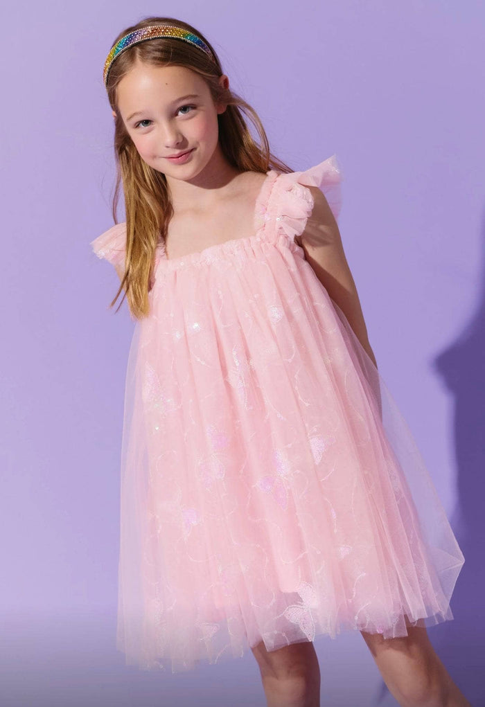 butterfly sequin dress Lola + The Boys Butterfly Sequin Party Dress, 6