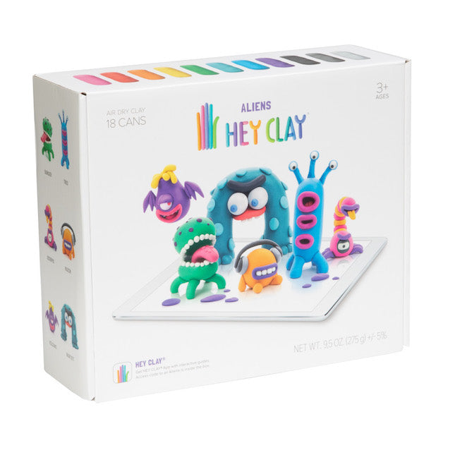 Fat Brain Toys Hey Clay Aliens - Clay Kit with Interactive App, Kids &  Tweens