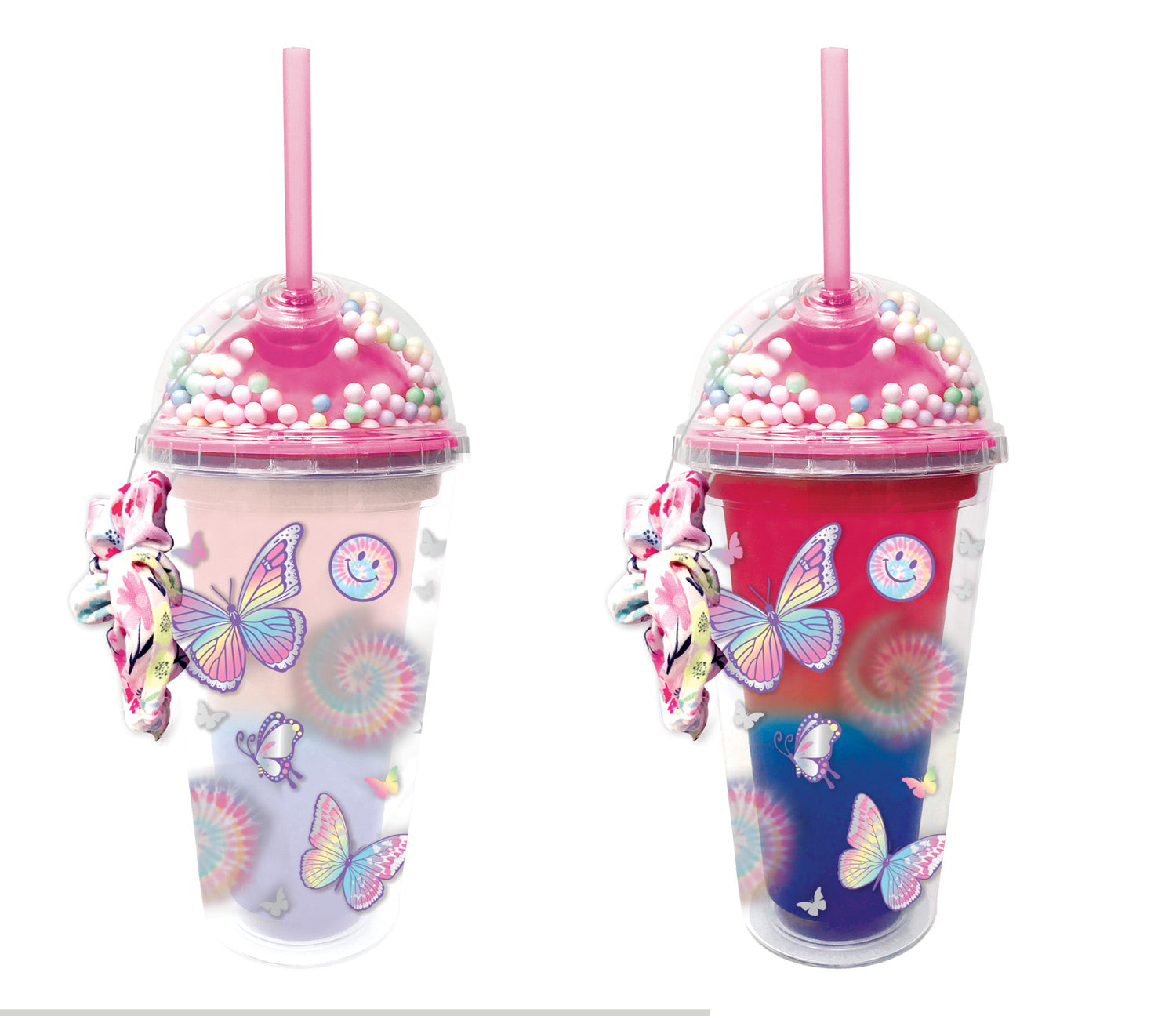 Unicorn Tumbler With Dome Lid And Straw, Double Walled Plastic