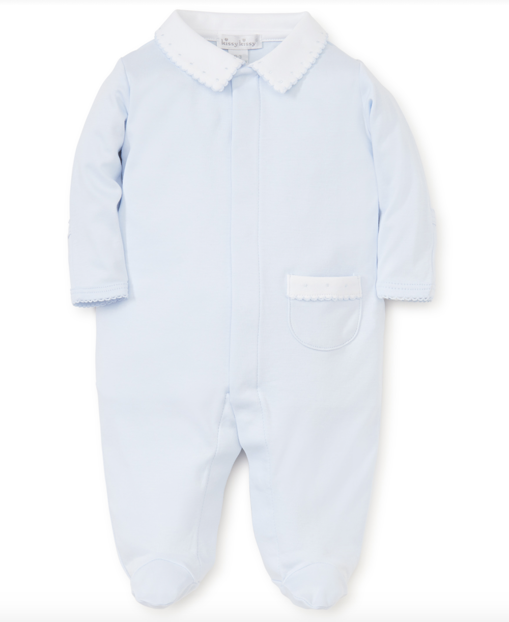 Kissy Kissy New Beginnings Footie | Blue – BabyBliss