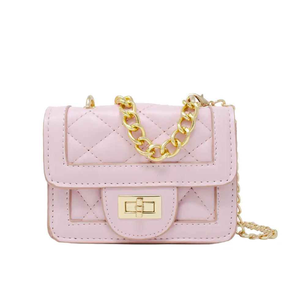 Quilted Shoulder Bag - Light pink - Kids