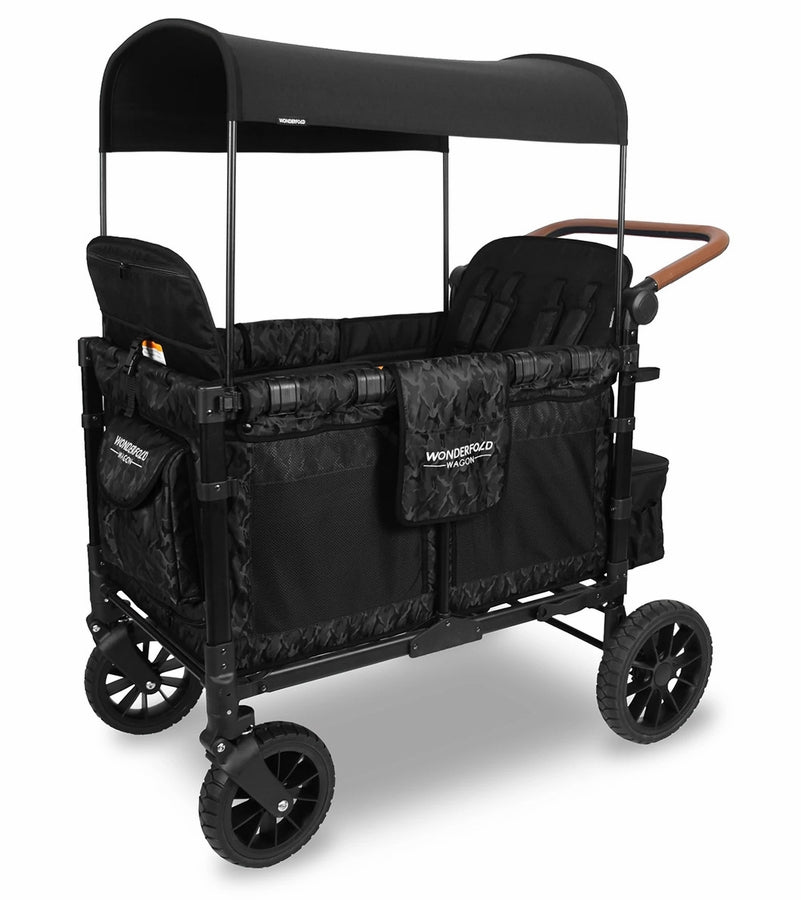 Wonderfold W4 Luxe Quad Stroller Wagon (4 Seater) Black Camo